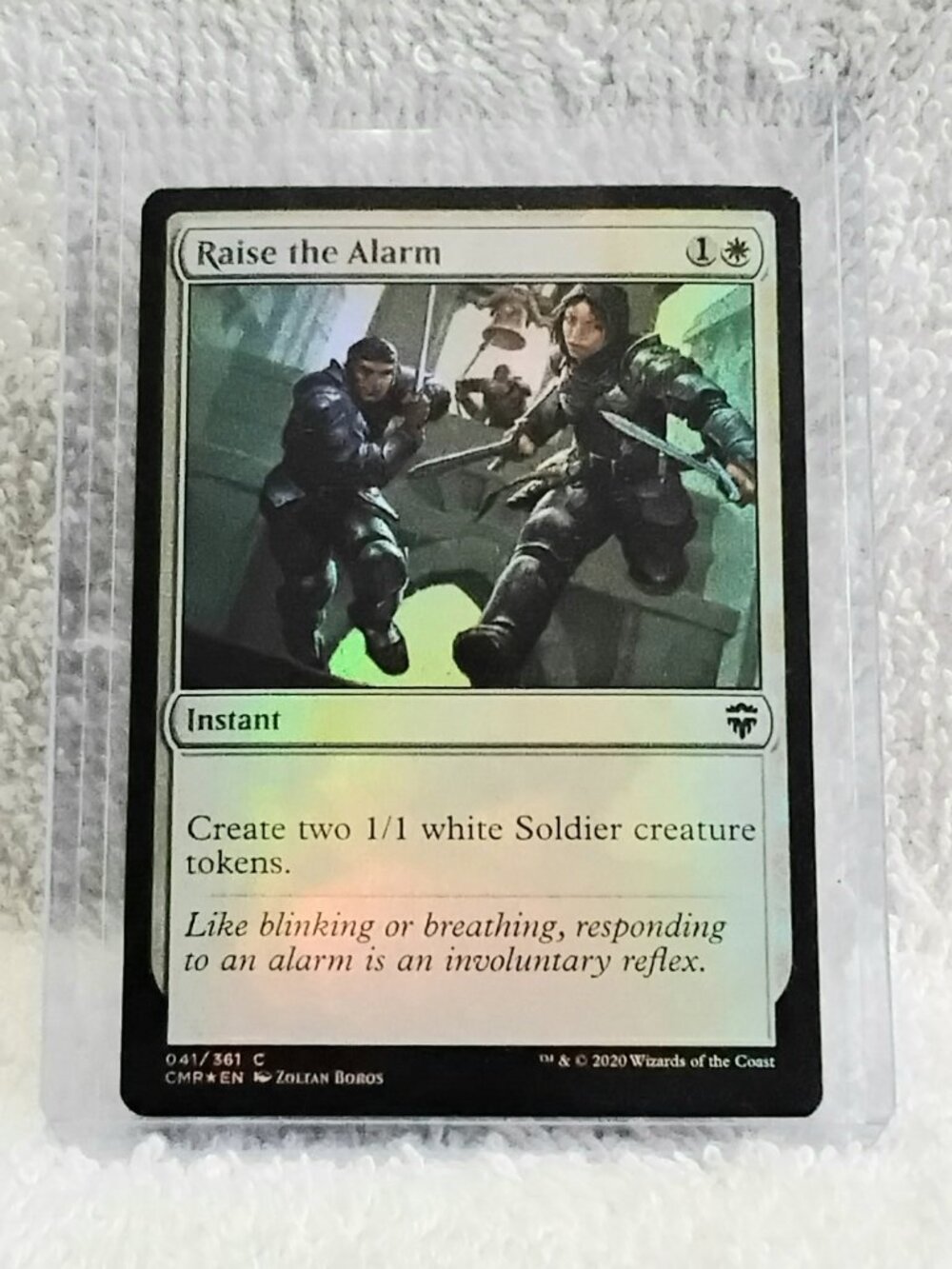 5/$20 Mint 2020 MTG Raise the Alarm C Foil Card 041/361 Deckmaster!!